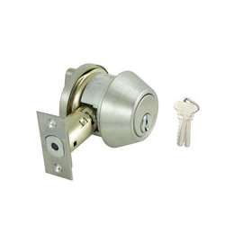ProSource Single Cylinder Deadbolt, 2-3/4 X 1-1/8 In Backset, 2 Keys, Sc1 Key, Keyed Different