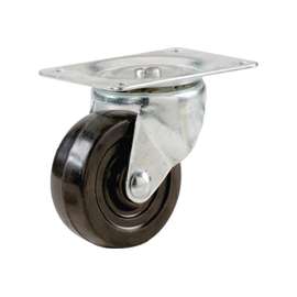 Shepherd Hardware 9489 Swivel Caster, 1-1/2 in Dia x 5/8 in W Wheel, 40 lb Weight Capacity, Rubber Wheel