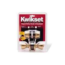 Kwikset 695T5CP6ALRCSK6 Knob Lockset, Keyed Key, 3 Grade, Antique Brass