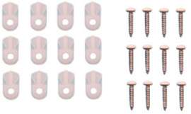 12PK WHT Plas Scr Clip