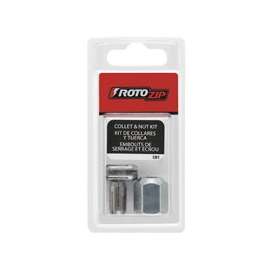 ROTOZIP CN1 Quick-Change Collets and Nut Kit, For All Rotozip Spiral Saw Tools and Drywall Routers