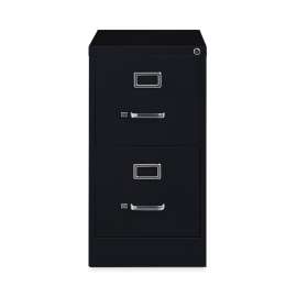 Two-Drawer Economy Vertical File, Letter-Size File Drawers, Black, 15" x 22" x 28.37"