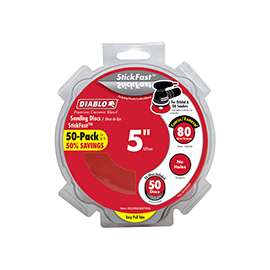 Diablo DCD050080P50G Random Orbit Sanding Disc, 80-Grit, Coarse Grade, Ceramic, 5 in Dia