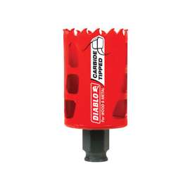 Diablo DHS1750CT High Performance GP Hole Saw, 3/8 in Arbor, 2-3/8 in D Cutting, Carbide Cutting Edge