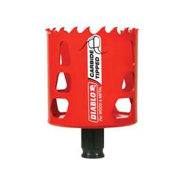 Diablo DHS2500CT High Performance GP Hole Saw, 3/8 in Arbor, 2-3/8 in D Cutting, Carbide Cutting Edge