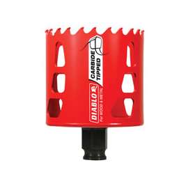 Diablo DHS2750CT High Performance GP Hole Saw, 3/8 in Arbor, 2-3/8 in D Cutting, Carbide Cutting Edge