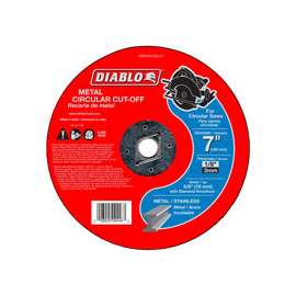 Diablo DBD070125L01F Cut-Off Wheel, Aluminum Oxide, 7 in Dia