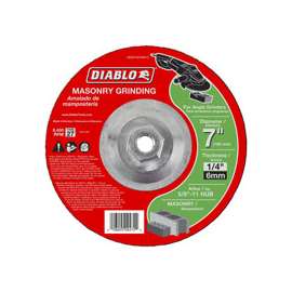 Diablo DBD070250B01C Depressed Center, Type 27 Grinding Wheel, 5/8-11 in Arbor, Aluminum Oxide, 7 in Dia
