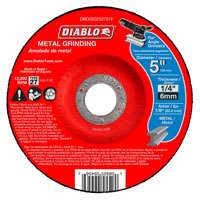 Diablo DBD050250701F Depressed Center, Type 27 Grinding Wheel, 7/8 in Arbor, Aluminum Oxide, 5 in Dia
