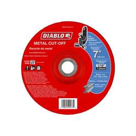 Diablo DBD070063701F Cut-Off Wheel, Aluminum Oxide, 7 in Dia