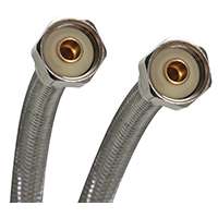 Fluidmaster B4F12 Water Supply Connector, 1/2 in FIP, 1000 psi, Polymer/Stainless Steel