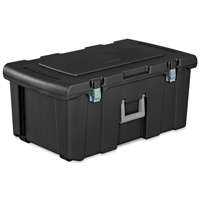 Sterilite 18429001 Footlocker, 92 qt Volume, Plastic, Black
