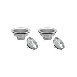 Keeney K5414-2 Basket Strainer with Fixed Post, Stainless Steel