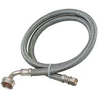 EZ-FLO 41042 Braided Dishwasher Connector Hose, 3/4 in Inlet, 3/8 in Outlet, Stainless Steel