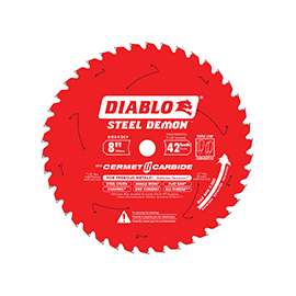 Diablo D0842CF Circular Saw Blade, 8 in Dia, Cermet Cutting Edge, 5/8 in Arbor
