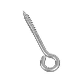 National Hardware N220-772 Lag Screw Eye, 1/4 in Thread, 1-1/2 in L Thread, 1/2 in ID Dia Eye, Stainless Steel
