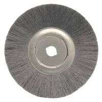 Narrow Face Crimped Wire Wheel, 12 in D, .006 Steel, 1 1/4 in Arbor