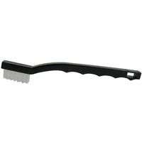 Small Hand Scratch Brushes, 7 1/2 in, 3X7 Rows, White Nylon Wire, Plastic Handle