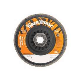 Trimmable Tiger Flap Discs, 4 1/2 in, 60 Grit, 5/8 Arbor, 13,000 rpm