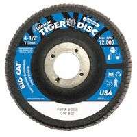 Big Cat High Density Flat Style Flap Discs, 4.5", 80 Grit, 7/8 Arbor, 12,000 rpm