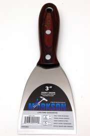 MARKSON Putty Knife 3", Scraper Tool with Pakka Wooden Handle, Spackle Knife, Stainless Steel Blade Joint Knife