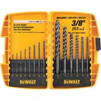 DeWALT DW1162 Drill Bit Set, Steel, Black Oxide, 14-Piece