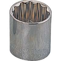 Vulcan Socket, 1/2 In Drive, 5/8 In, 12 Point, Chrome Vanadium Steel, Chrome