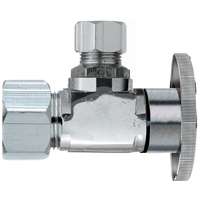 Plumb Pak PP20061LF Shut-Off Valve, 5/8 x 3/8 in Compression, Brass, Chrome
