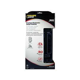 PowerZone Surge Protector Strip, 125 V, 15 A, 8 Outlet