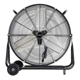 Plexon 24" Floor Fan Heavy Duty Industrial Metal Electric High Velocity Drum Fan 2-Speed 9600 CFM for Shops Warehouse Workshop Garage Barn Patio, Black
