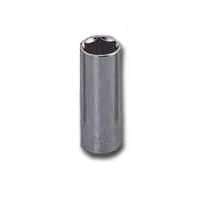 Vulcan Deep Socket, 3/8 In Drive, 1/2 In, 6 Point, Chrome Vanadium Steel, Chrome