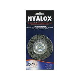 Dico 541-771-3 Mounted Wheel Brush, 1/4 in Arbor/Shank, 3 in Dia