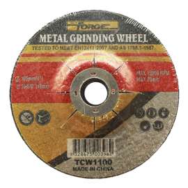 Forge 4" (100 mm) x 1/8" (3 mm) x 5/8" (16 mm) Depressed Center Metal Grinding Wheel