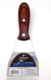 MARKSON Putty Knife 3", Scraper Tool with Pakka Wooden Handle, Spackle Knife and Stainless Steel Blade Joint Knife