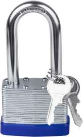 Long Padlock with Key for Outdoor Use, Long Shackle Lock with 2 Keys, 1.6-inch, (Pack of 1 Lock and 2 Keys)