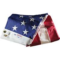 Valley Forge USB3 USA Flag, 3 ft W, 5 ft H, Cotton