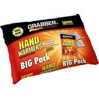 Grabber Warmers HWPP10 Non-Toxic Hand Warmer, 135 deg F Average, 156 deg F Max, 7 hr Continuous Warmth