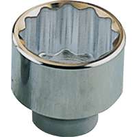 Vulcan Socket, 3/4 In Drive, 1-3/16 In, 12 Point, Chrome Vanadium Steel, Chrome