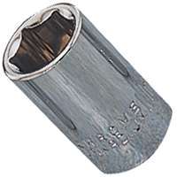 Vulcan Socket, 1/4 In Drive, 11 Mm, 6 Point, Chrome Vanadium Steel, Chrome