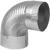Imperial GV0327-C Stove Pipe Elbow, 6 in, Galvanized