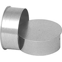 Imperial GV2007 Round End Cap, Galvanized