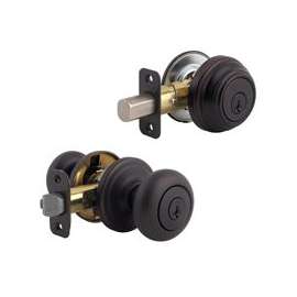 Kwikset 99910-035 Knob Lockset, Keyed Key, 2 Grade, Venetian Bronze