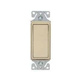 Eaton Wiring Devices 7500 Series C7503V-SP Rocker Switch, 120/277 V, Strap Mounting, Thermoplastic, Ivory