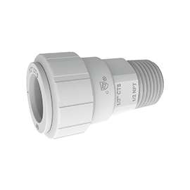 John Guest PSEI012826P Connector, 3/4 in CTS, 3/4 in NPT