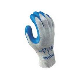 Atlas Fit 300 Rubber-Coated Gloves, Medium, Blue/Gray