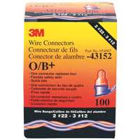 3M Performance Plus O/B Wire Connector, 600 V, 22 to 12 AWG, Blue/Orange