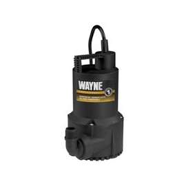 WAYNE RUP160 Portable, Submersible Utility Pump, 120 V, 2.5 A, 1-1/4 in Outlet, 3100 gph