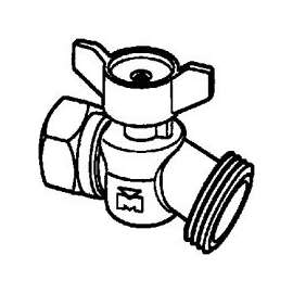 B & K 102-454HN Non-Kink Hose Bibb, 3/4 x 3/4 in FPT x Male Hose, PTFE Softgoods