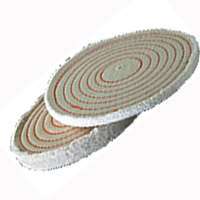 Dico 527-40-6 Buffing Wheel, 6 in Dia, Spiral Sewn Cotton