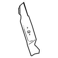 MTD 490-100-M115 Lawn Mower Blade, 1 in Star Center Hole, For 1997 and After MTD Mowers